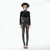 Seductive Snakeskin Black Pleather Leggings