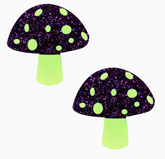 Down the Rabbit Hole Glitter Blacklight Shroom Cover Pasties