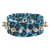 Leopard Print Spike Cuff Bracelet