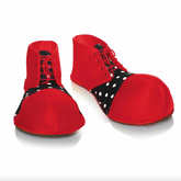 Oversized Red & Black Adult Clown Shoes