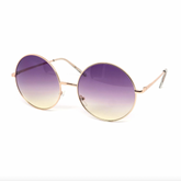 Oversized Circle Duo-Tone Gold Sunglasses