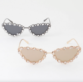 Multi Bejeweled Cat Eye Sunglasses