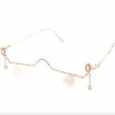 Rhinestone Lined Eye Accessory w/ Stars