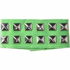 Neon Green Double Studded Wristband