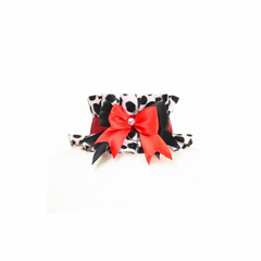 Kitten Collection Dalmatian Red Ribbon Bell Choker