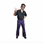 1970s Purple Zebra Print Party Set Men's Costume