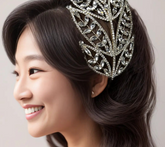 Gold and Silver Rhinestone Leaf Headband