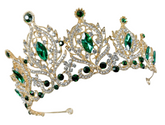 Forest Goddess Green and Gold Tiara