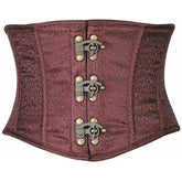 Top Drawer Brown Brocade Steel Boned Mini Clasp Cincher