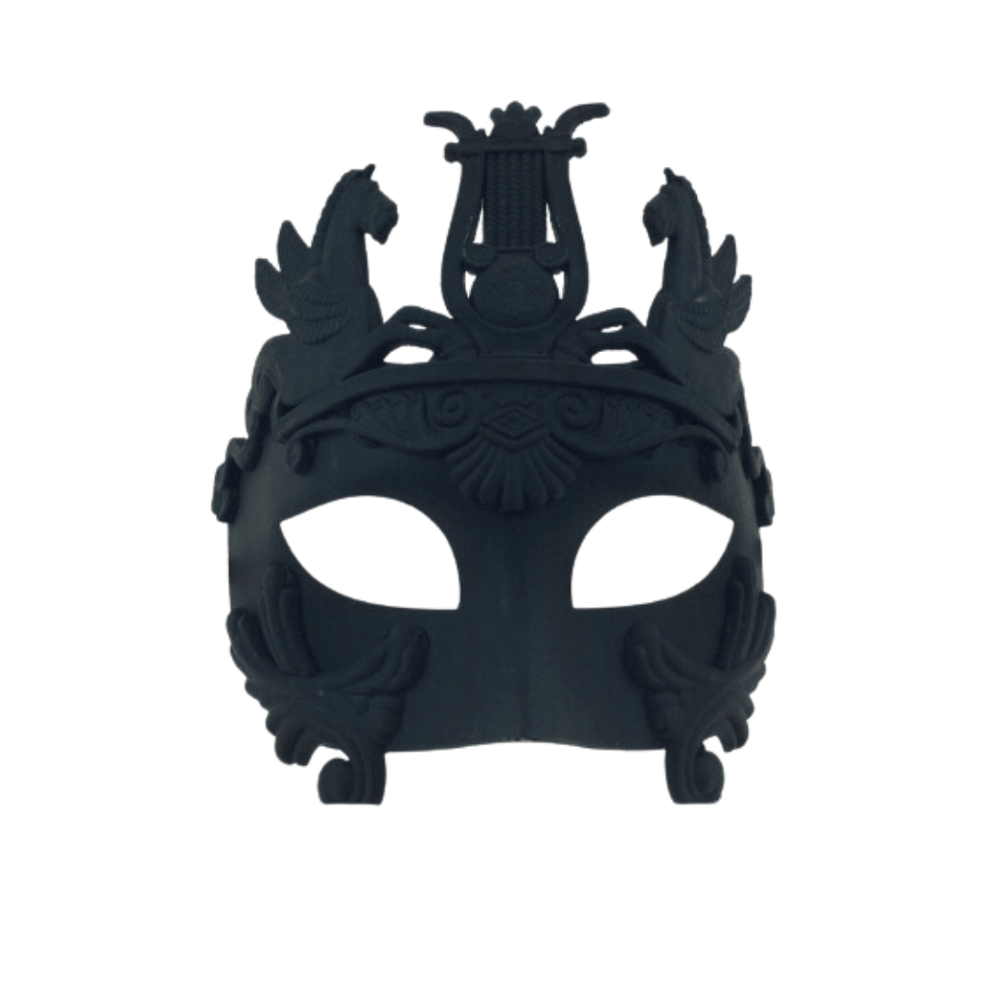 Black Venetian Roman Mask