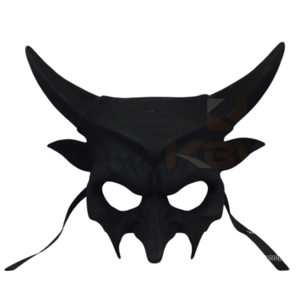 Matte Black Masquerade Devil Mask
