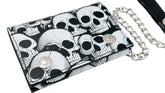 Skullz Print Leather Wallet