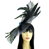 Extra Large Peacock Veil Fascinator