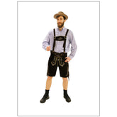 Authentic Brown German Lederhosen Men's Costume