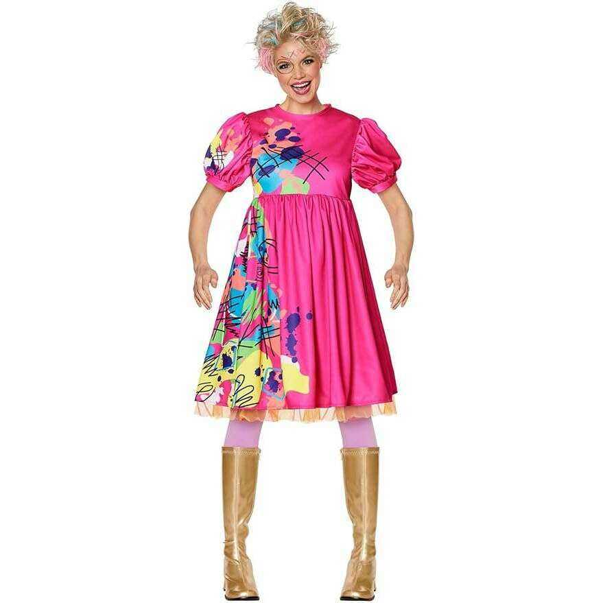 adult barbie pink dress Barbie x Unique Vintage Plus Size Hot Pink Fringe Girlie Swing Dress