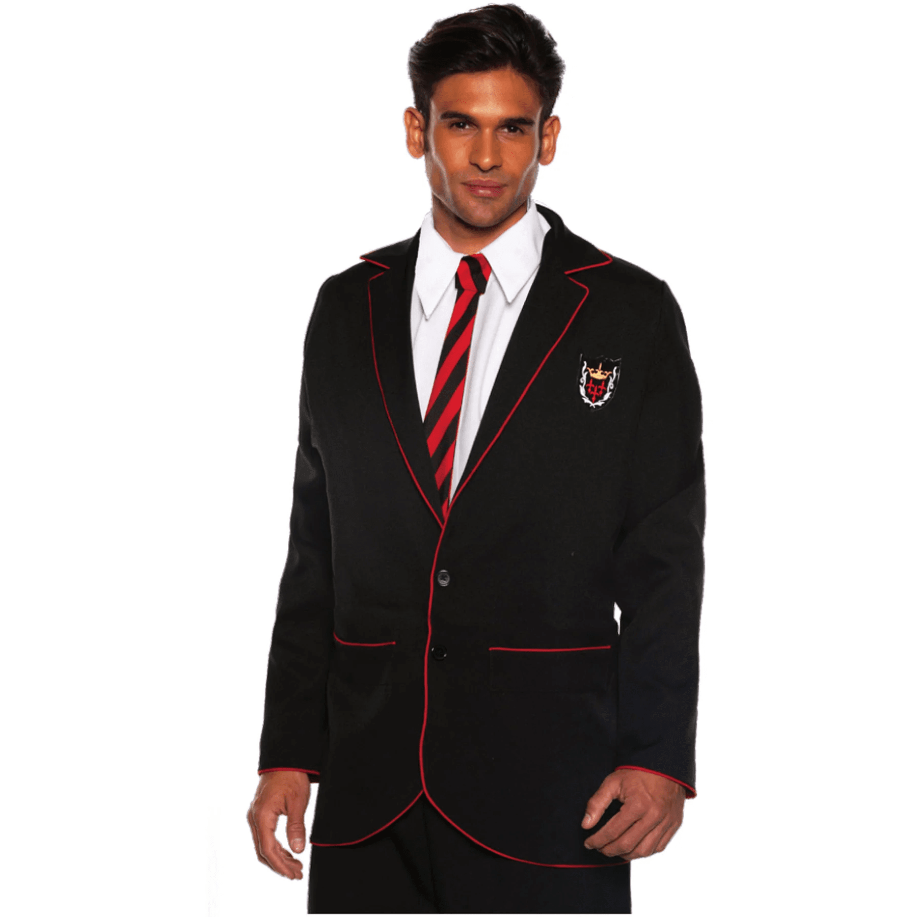 Black & Red Anime Academy School Uniform Jacket Men's Costume AbracadabraNYC Black & Red Anime Academy School Uniform Jacket Men's Costume AbracadabraNYC