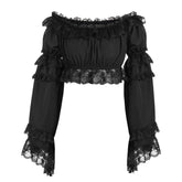 Renaissance Smocked Flare Sleeve Peasant Top