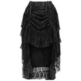 Premium Lace Adjustable High Low Bustle Skirt