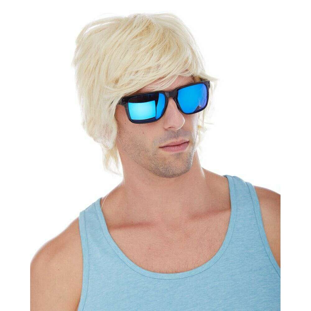 Fun World Adult Blonde Brown Surfer Dude Wig - Hippie Beach Bum Costume
