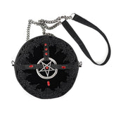 Gothic Black Devilish Pentagram Bag