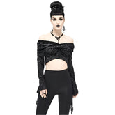 Cold Shoulder Vamp Crop Top