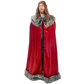 Cloak of Darkness: Fur Trim Red Velvet Cape