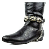 Cowgoth Oval Concho Western Boot Strap