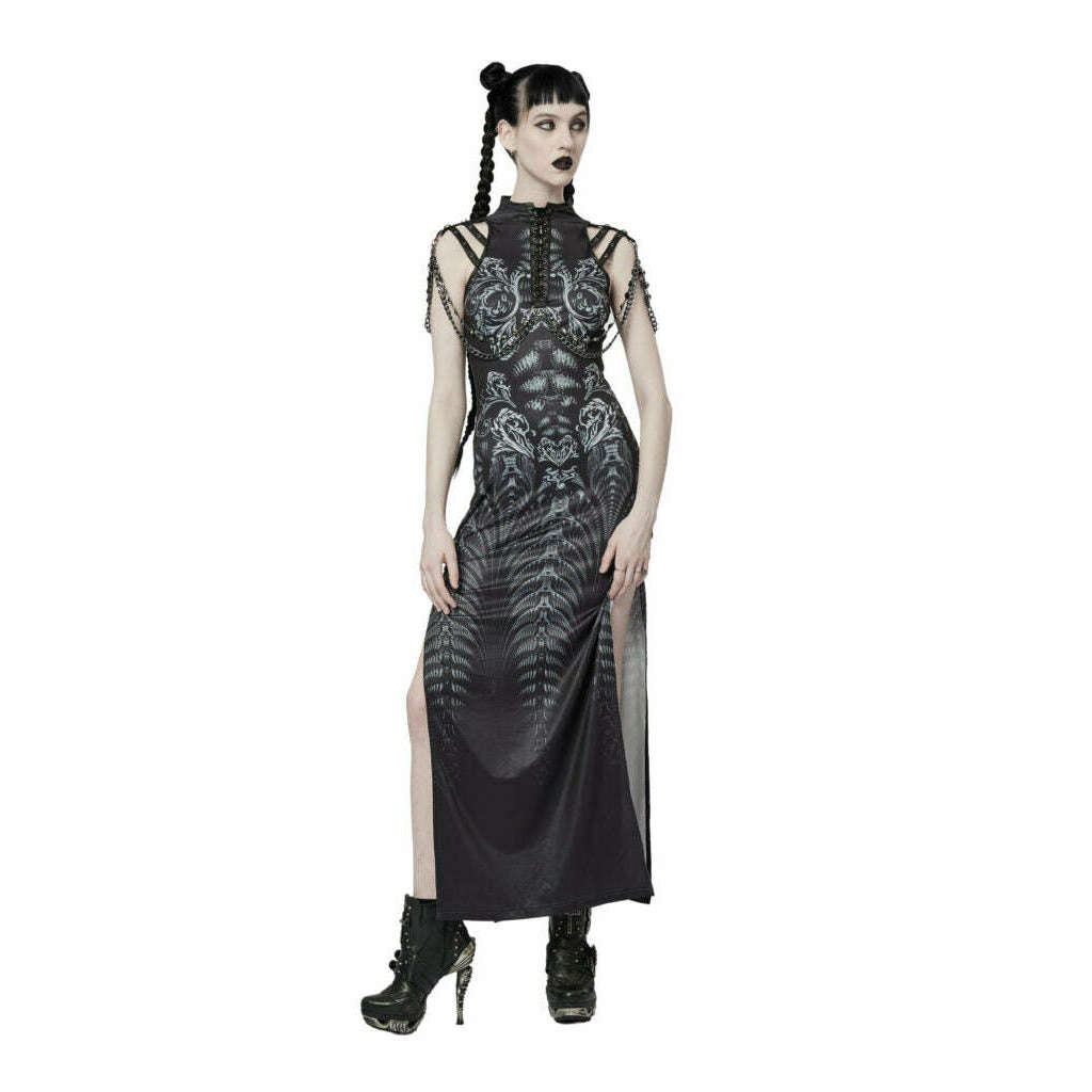 Cyber Grey Side Slit Maxi Dress X-Large / 2X Cyber Grey Side Slit Maxi Dress X-Large / 2X