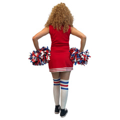 Red & White Cheerleader Uniform Adult Costume