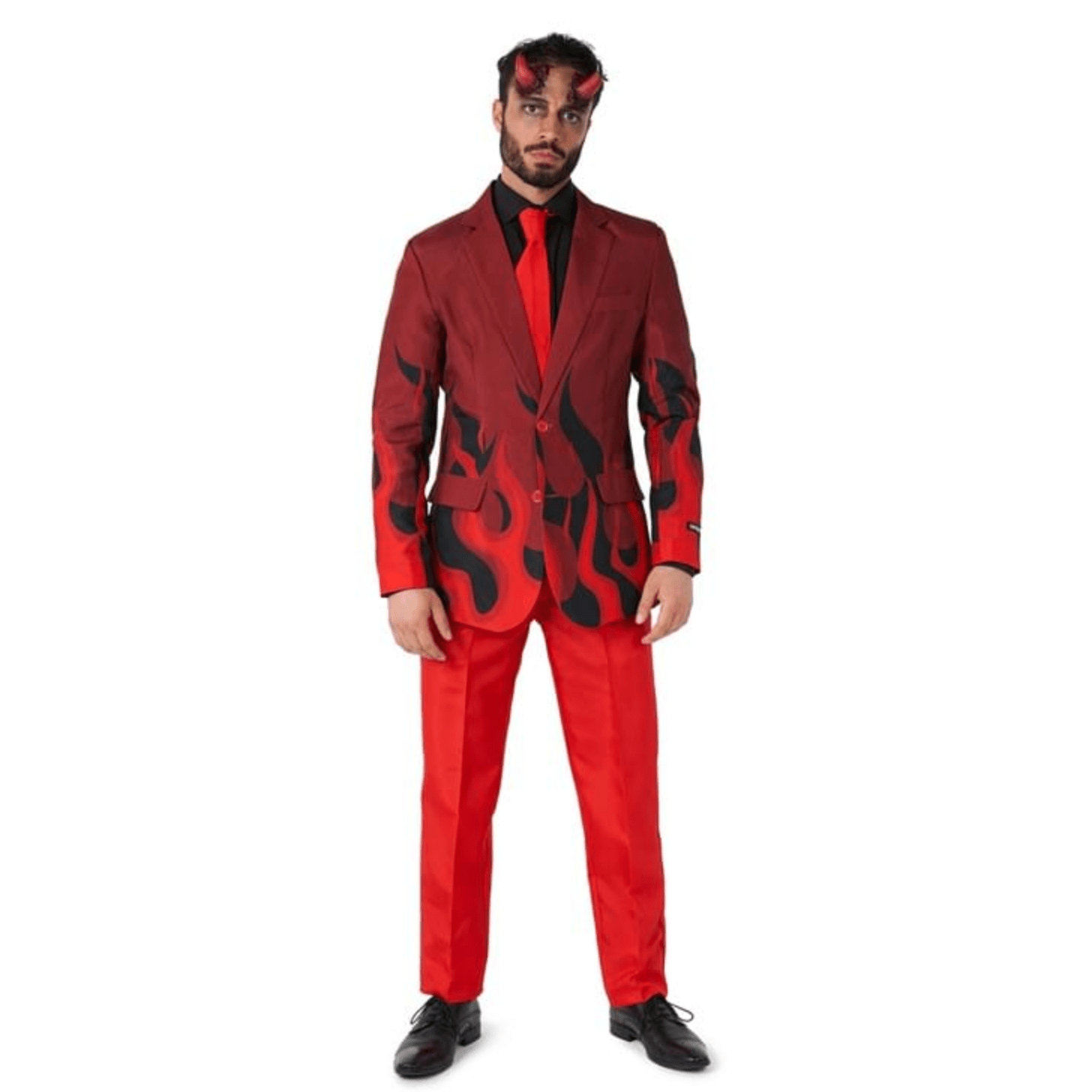 devil with a red dress Suitmeister Men's Devil Costume - Slim Fit Suit - Red and Black