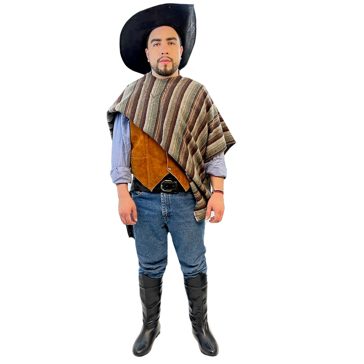 Exclusive Wild West Cowboy Dirty Dan Adult Costume w/ Holster and Hat
