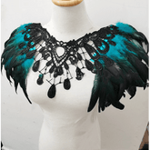 Elegant Feather Gothic Shawl