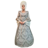 Elegant Colonial Grey Women's Costume