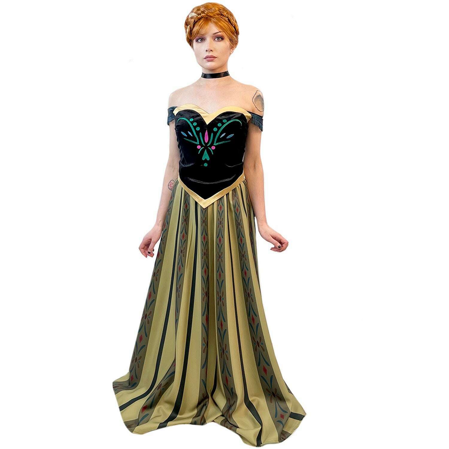 Fairytale Frozen Princess Anna Inspired Coronation Dress & Choker Rent / Small Fairytale Frozen Princess Anna Inspired Coronation Dress & Choker Rent / Small