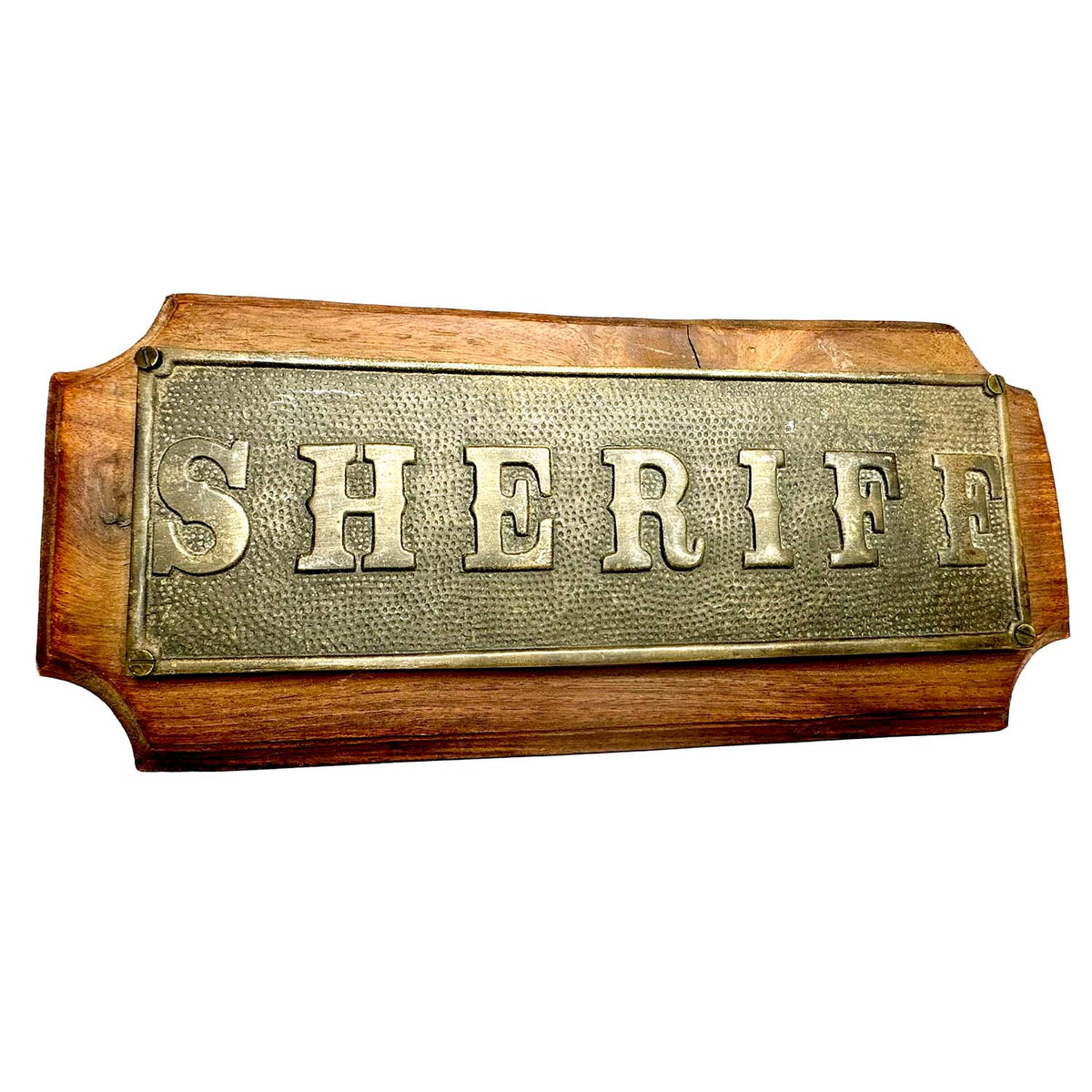 Western Rustic Wooden Sheriff Plaque