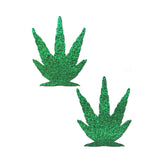 Glittering Green Leaf Pasties