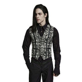 Gothic Skull Printed Jacquard Vest