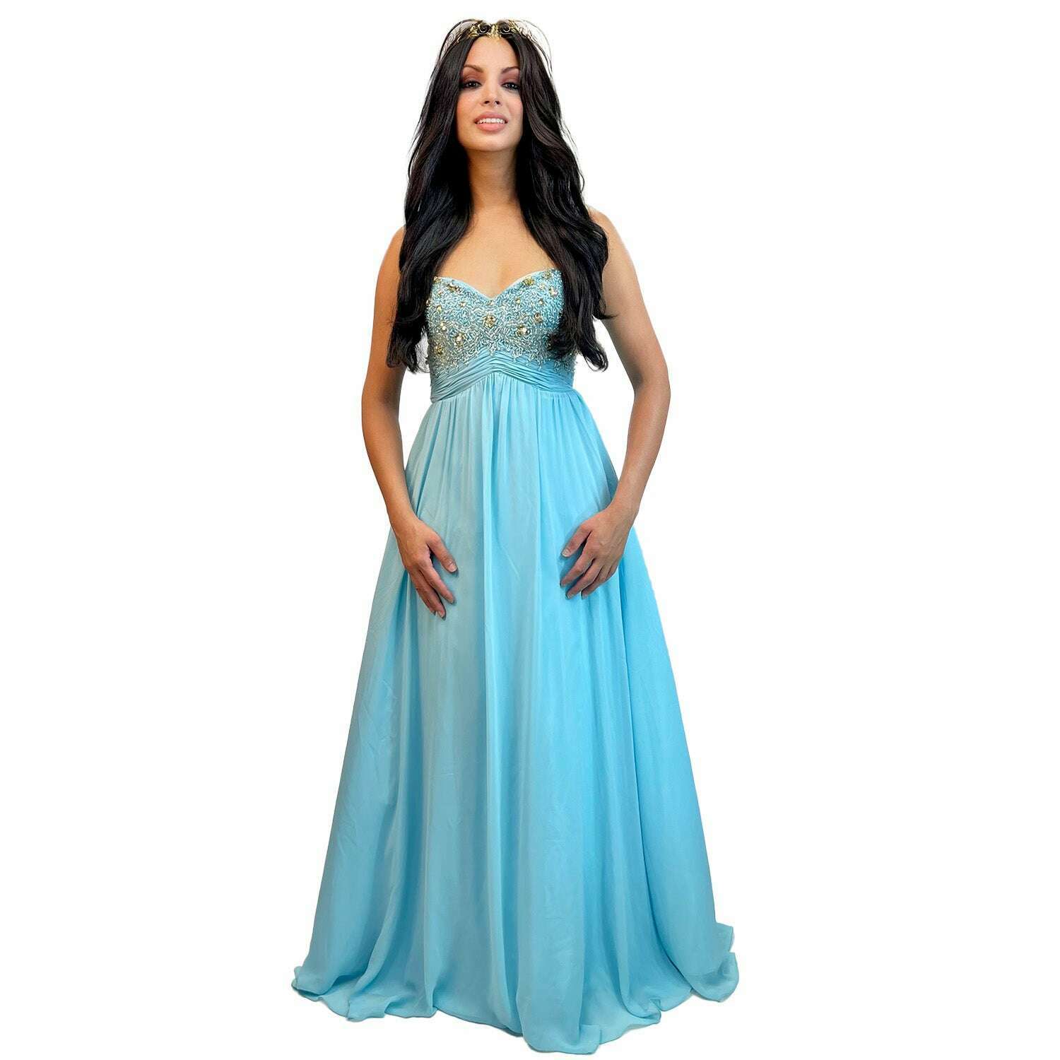 Greek Goddess Turquoise Dress Women's Costume Buy / Small Greek Goddess Turquoise Dress Women's Costume Buy / Small