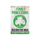 Halloween 3: Season Of The Witch Silver Shamrock Final Processing Metal Sign