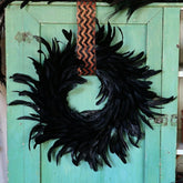 Black Schlappen Feather Wreath