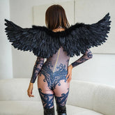 Black Swan Feathered Wings