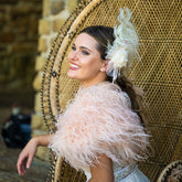 Medium Ostrich Feather Bolero Shoulder Wrap
