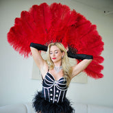 Voluminous Large Ostrich Burlesque Feather Fan