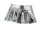 Metallic Pleated Mini Skirt