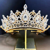 Ornate Gold Crystal Women's Tiara