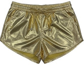 Metallic Stretchy Drawstring Shorts