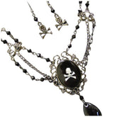 Pirate Cameo Necklace and Earring Set