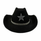 Rhinestone Star Black Cowboy Hat