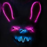 Neon Light Up LED Bunny Mask