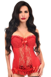 Lavish Lycra & Lace Hook & Eye Stretch Bustier Corset